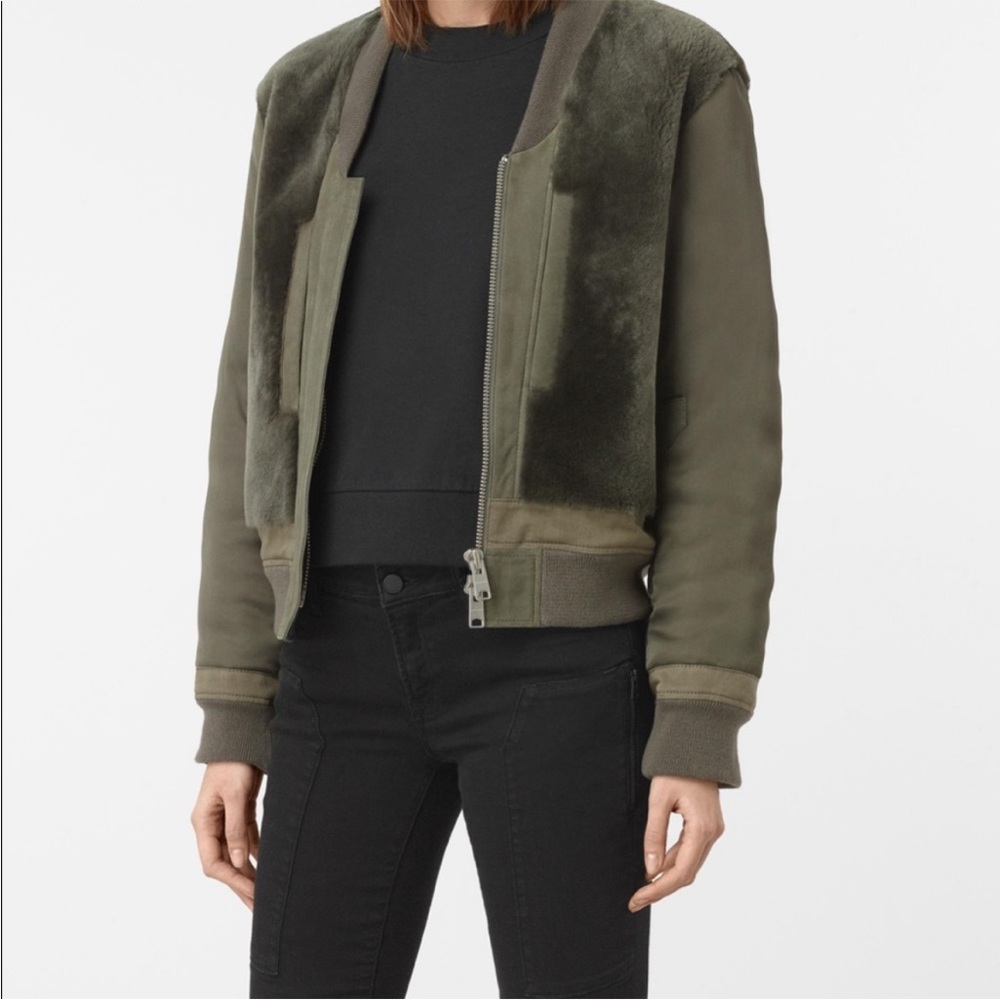 All Saints Finch Puffa Bomber Jacket